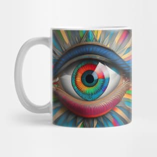 [AI Art] Eye Of Rainbows, Art Deco Style Mug